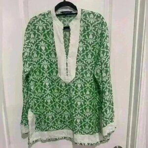Size 6 (NEW)LANDS END 100% LINEN TUNIC TOP SIZE 6